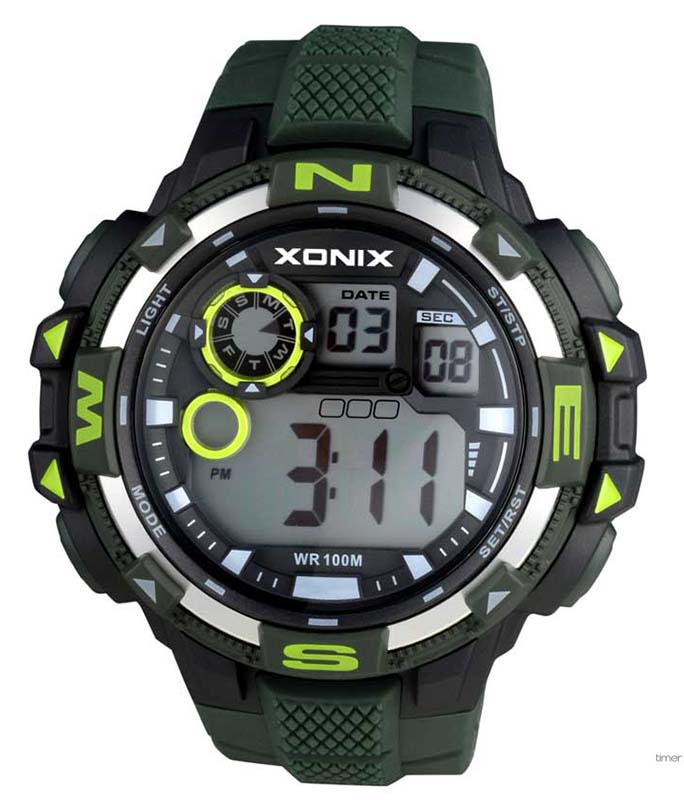 XONIX Digital Khaki Rubber Strap NM-003 XONIX